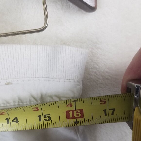 Khakis & Co Women's‎ 12 Shorts white cotton pockets rivets drawstring waist/leg - Picture 14 of 16